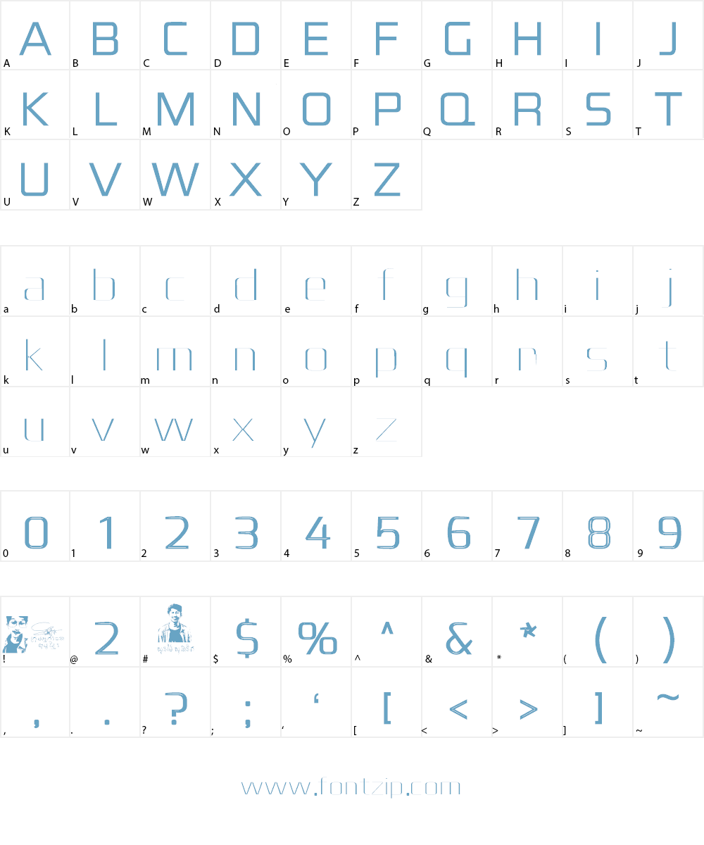 S-PHANITH FONTER ZOUL Font Character